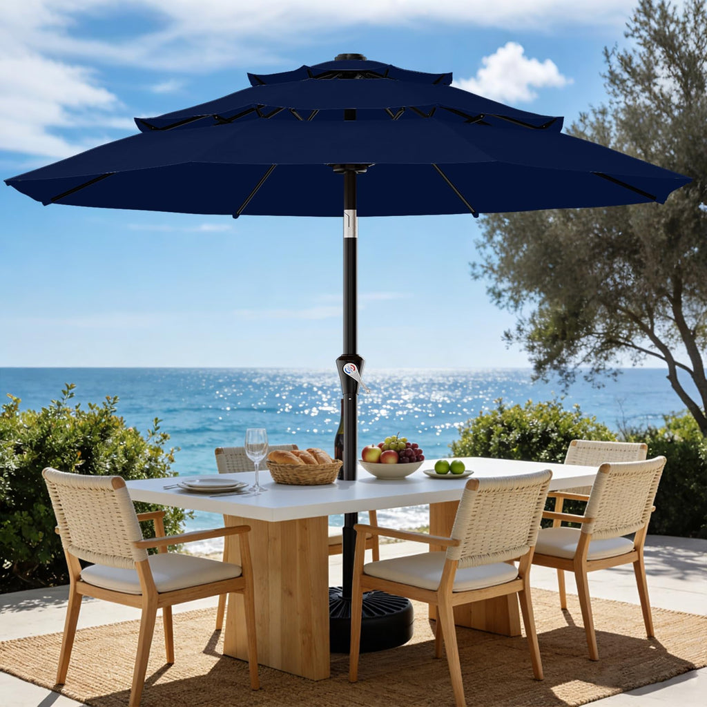 9ft 3-Tier UV Protection Windproof Patio Umbrella H761