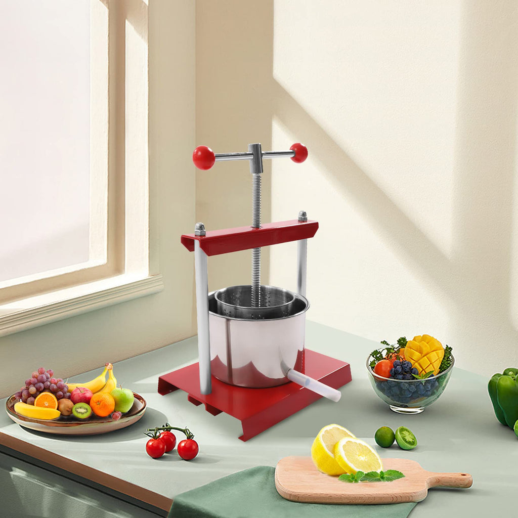 1.6 Gal Stainless Steel Manual Fruit Wine Press H58577