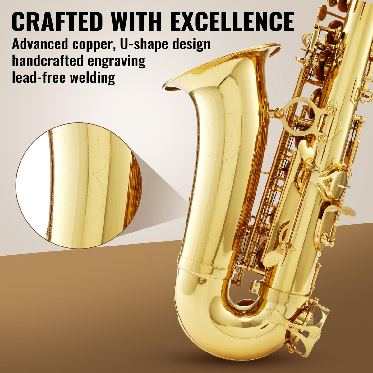 Alto Saxophone E Flat Starter Kit Gold H5813
