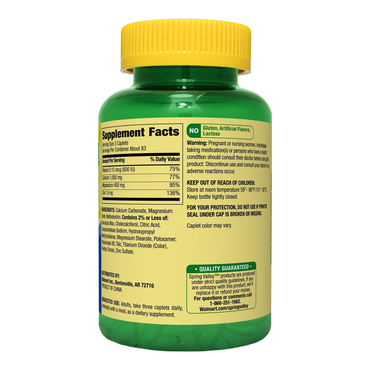 Calcium Magnesium Zinc with D3 Caplets 250ct Y35395