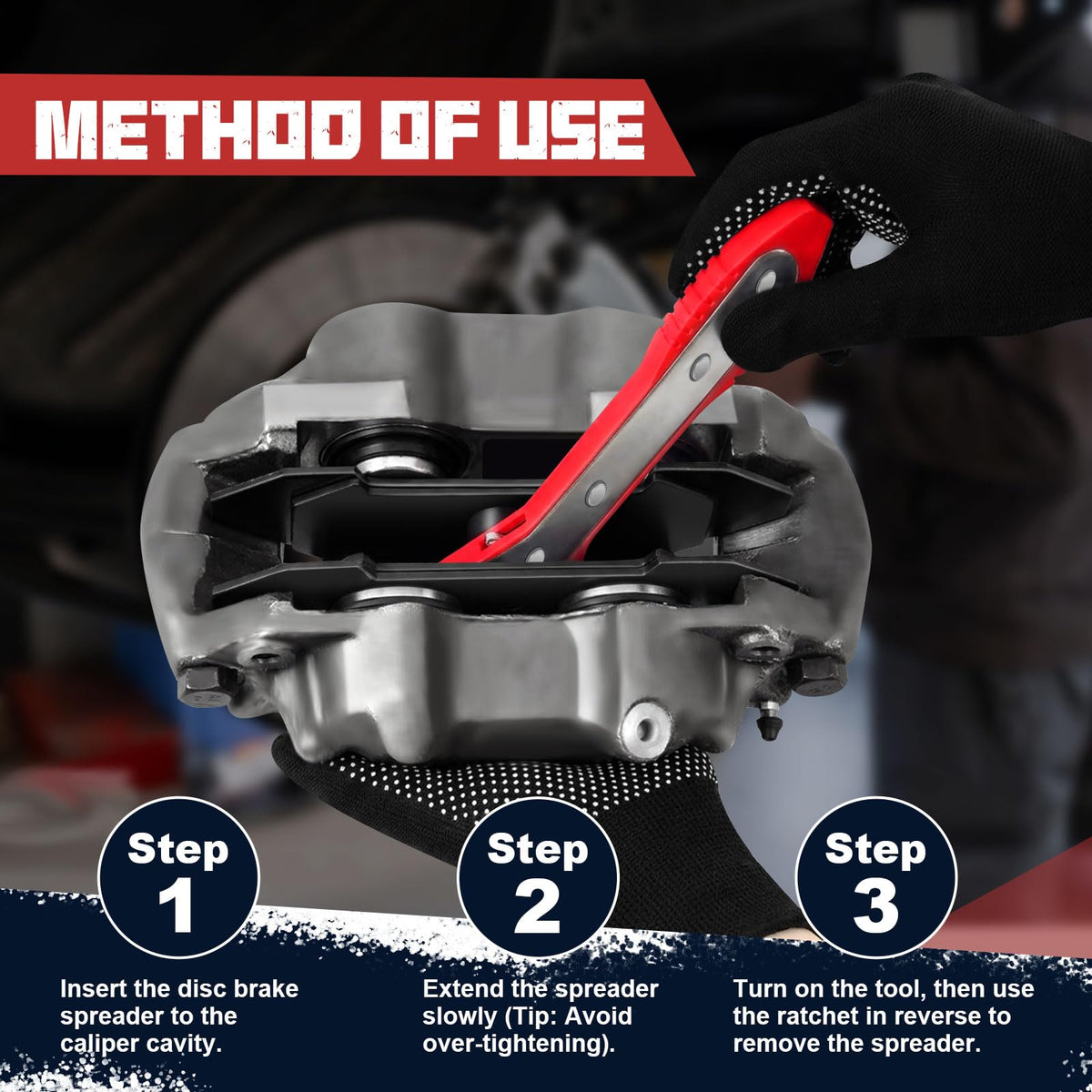 Brake Caliper Compression Tool with 2 Steel Plates A2766