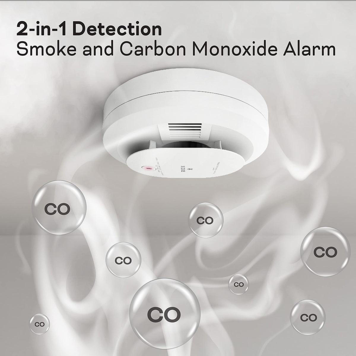 Hardwired Smoke & Carbon Monoxide Detector, 4 Pack T222713
