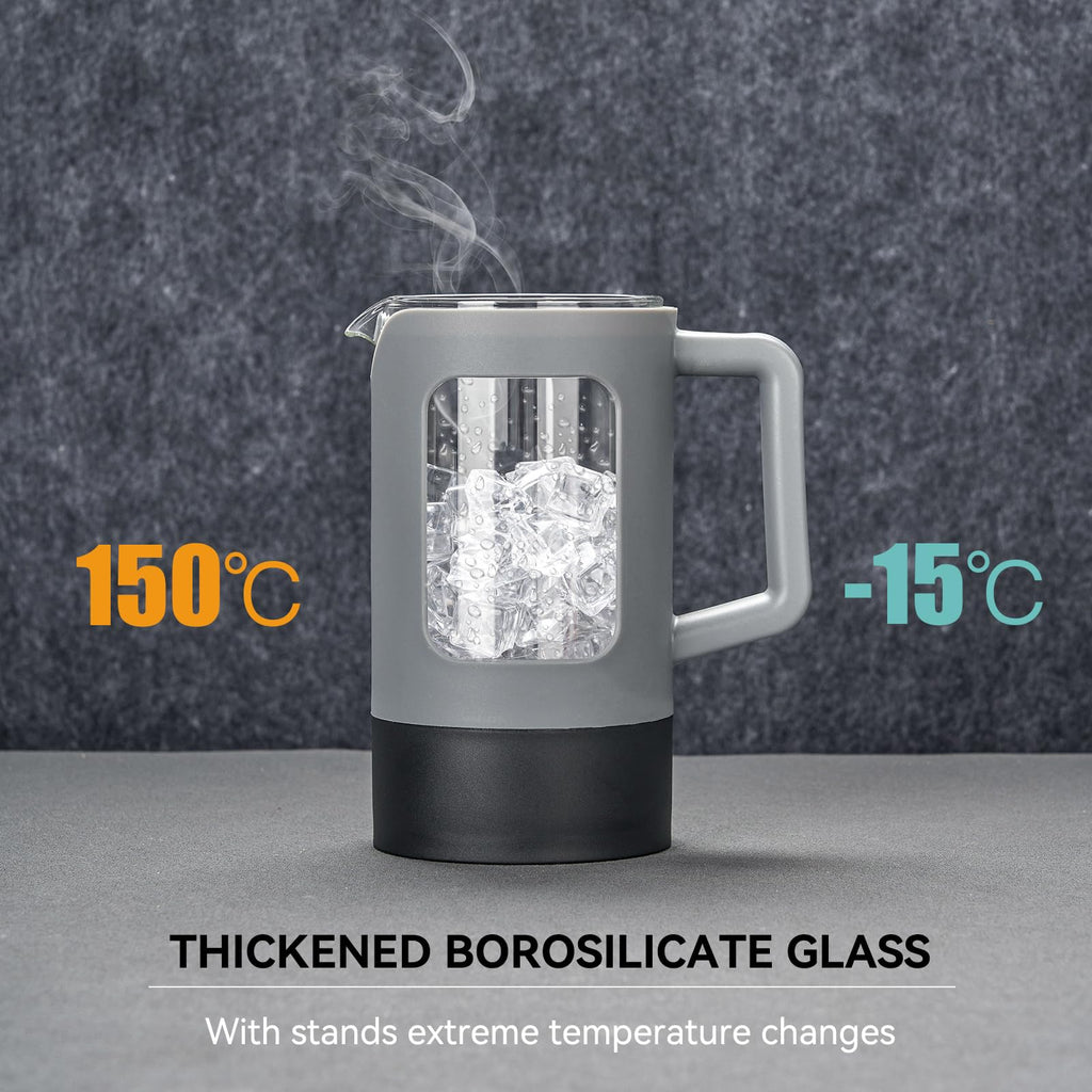 21 oz Heat-resistant Borosilicate Glass French Press Coffee Maker D206