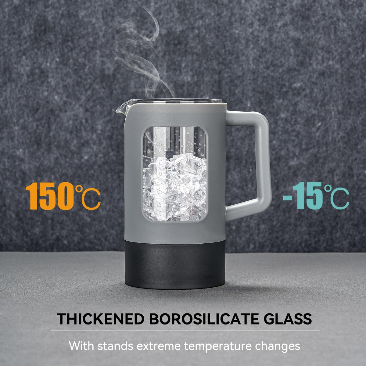 21 oz Heat-resistant Borosilicate Glass French Press Coffee Maker D206