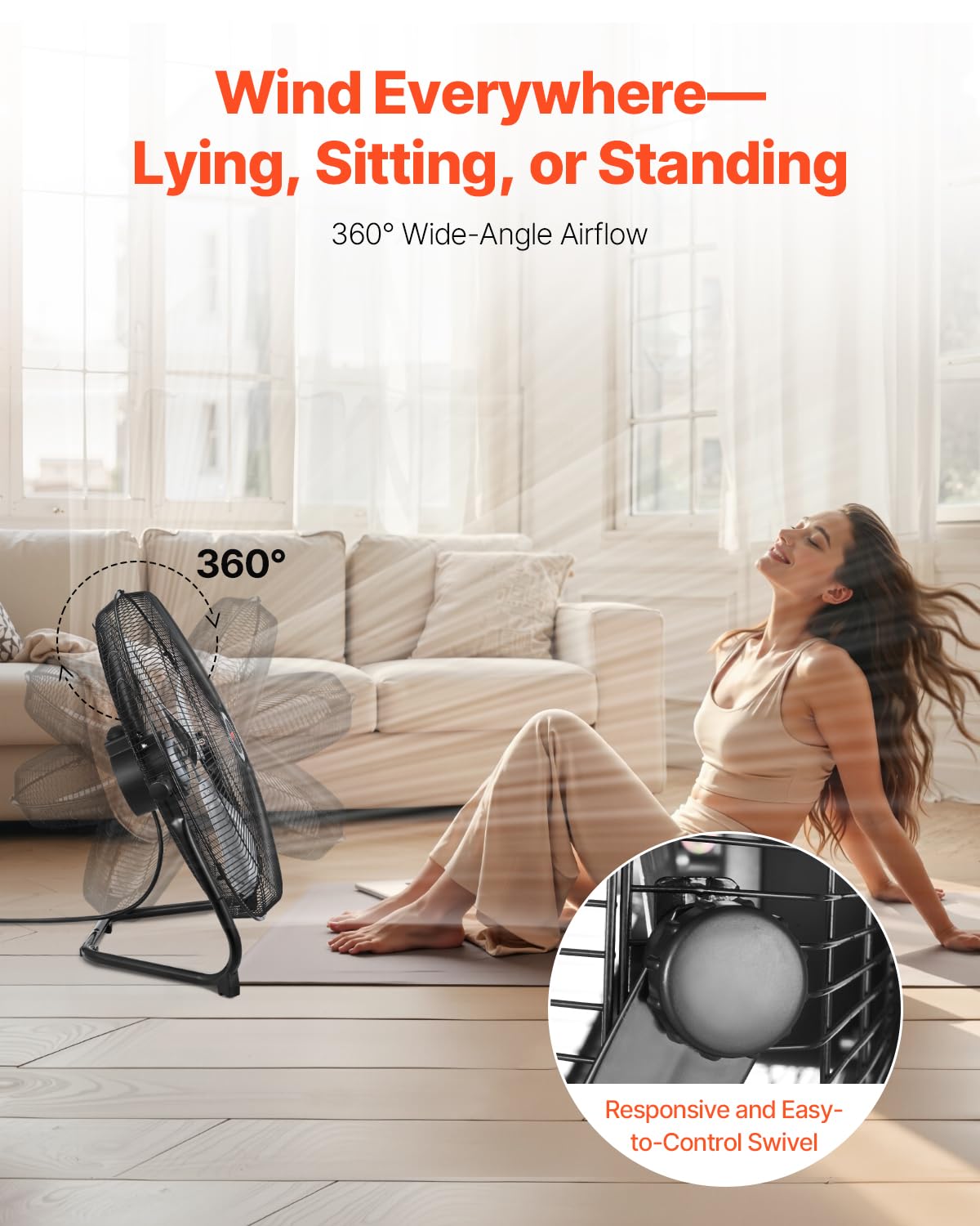 20 Inch 3 Speeds High Velocity Industrial Floor Fan J30964