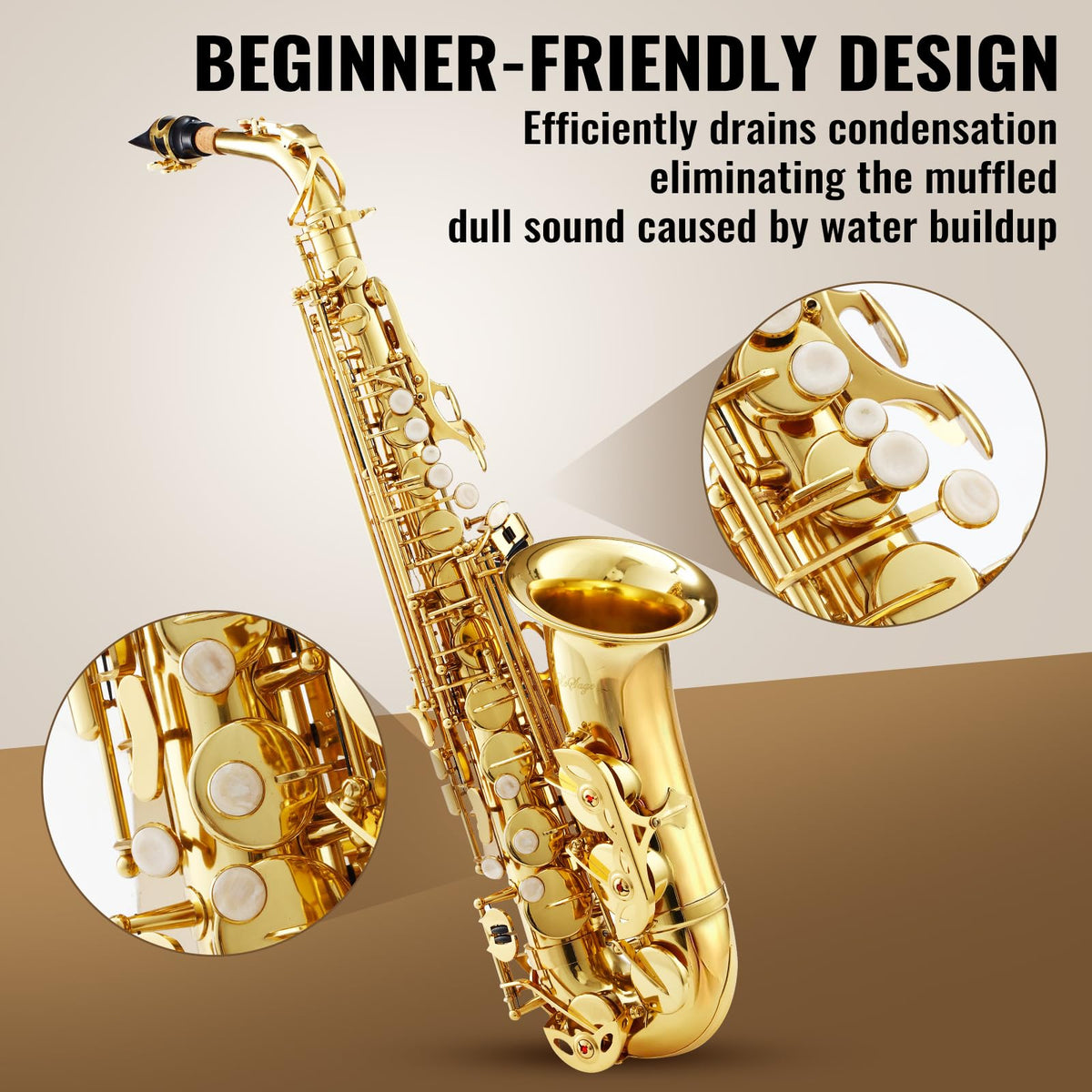 Alto Saxophone E Flat Starter Kit Gold H5813