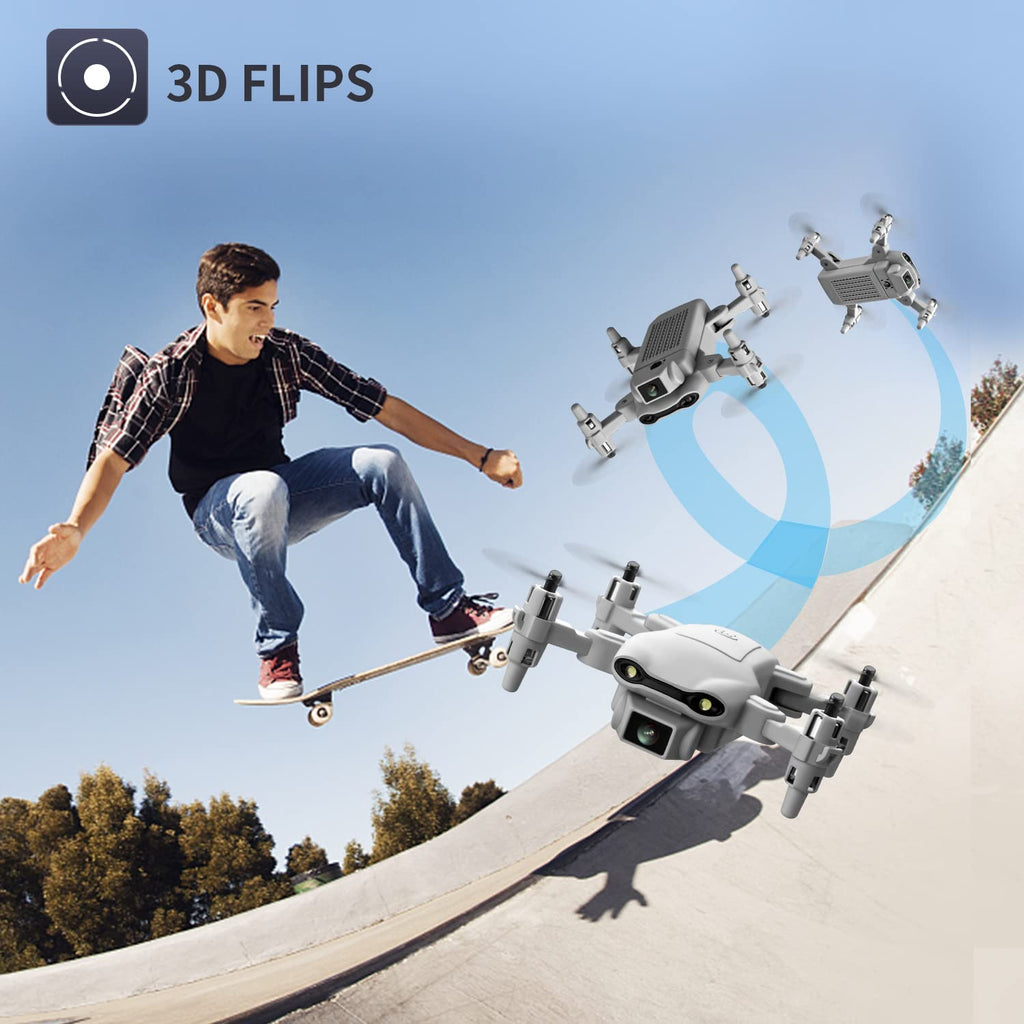 Mini Drone with 1080P HD Camera, 3 Batteries, Gray W600278