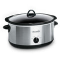 7-Quart Manual Slow Cooker, Family Size, Removable Stoneware, Dishwasher Safe, Stainless Steel Z57652
