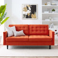 Orange Tufted Performance Velvet Sofa S3117