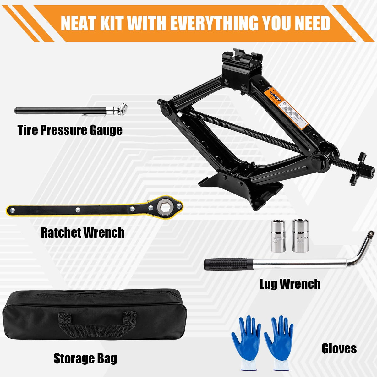 2 Ton Scissor Jack Kit with Lug Wrench N594119