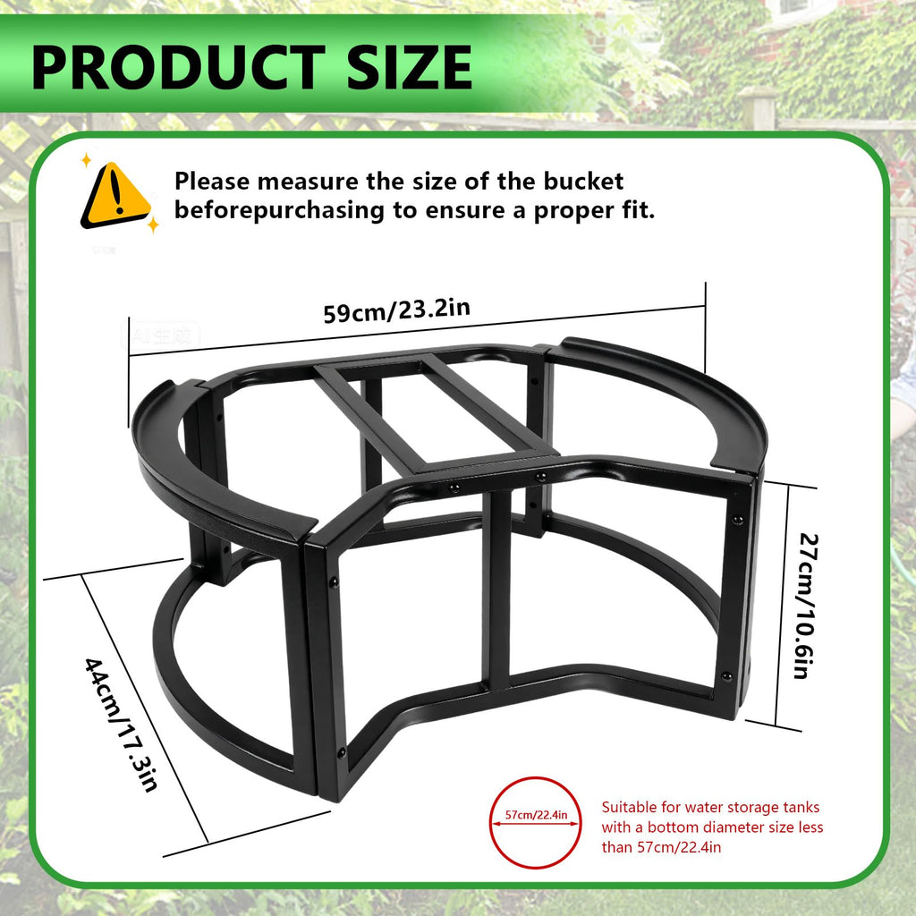 Heavy-Duty Stainless Steel Rain Barrel Stand S6782