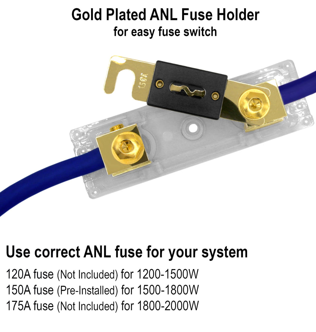 4 AWG 100% Copper Car Audio Amp Wire Kit B733