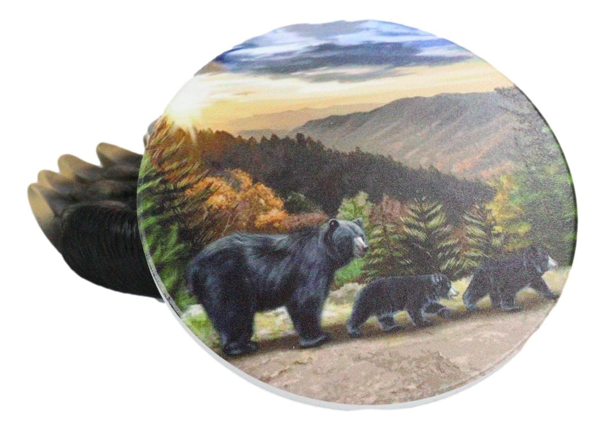Black Bear Paw Coaster Set with 4 Coasters K76194