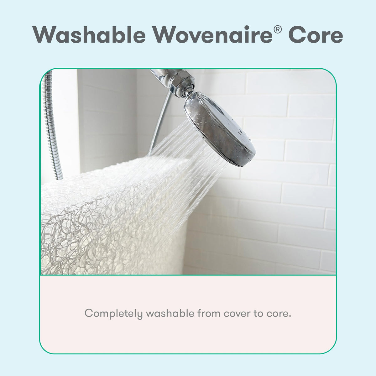 Grey Breathable Washable Crib Mattress & Toddler Bed L687