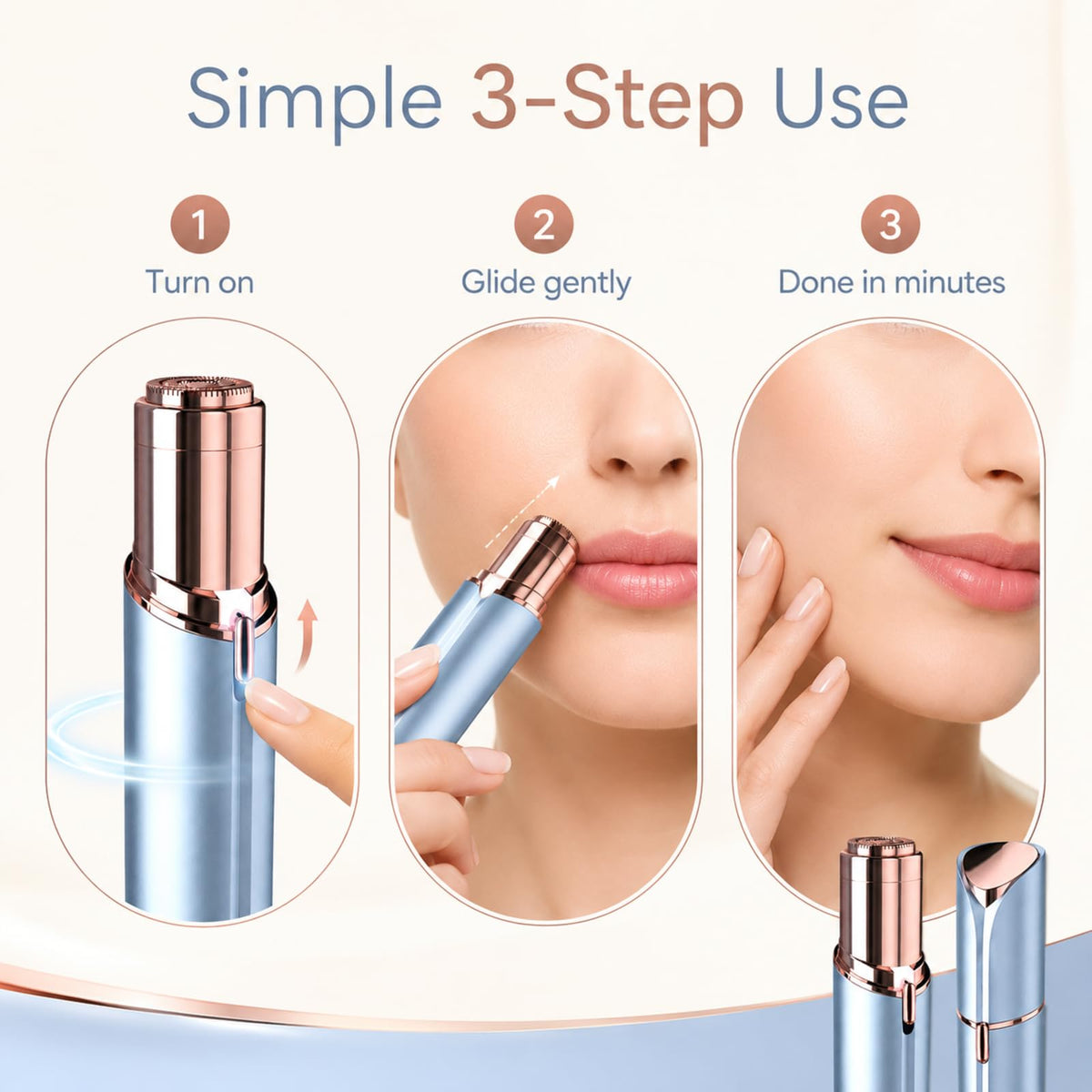 Facial Hair Remover with 2 Replacement Heads B129190