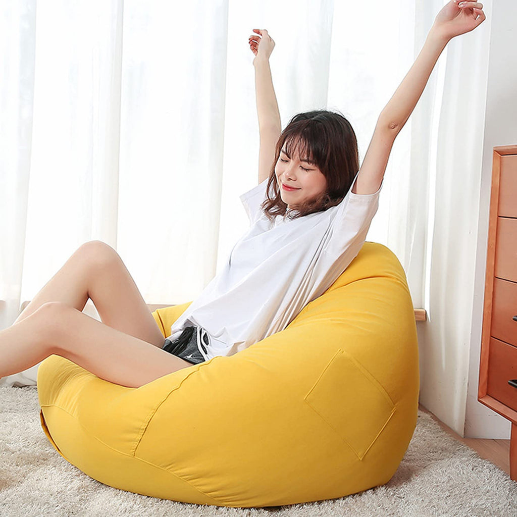 Yellow Washable Bean Bag Chair Cover T812086