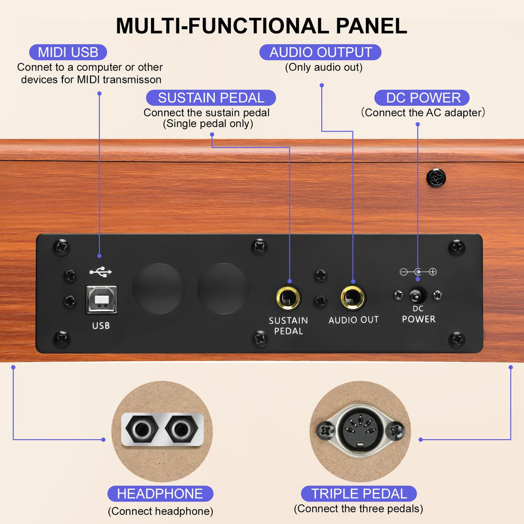 88 Key Weighted Hammer Action Digital Piano with MIDI R34498