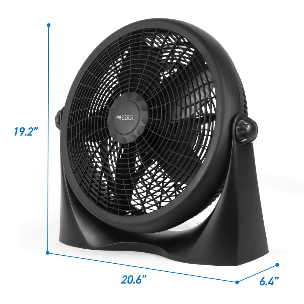 16 Inch High Velocity Floor Fan, Black H598064