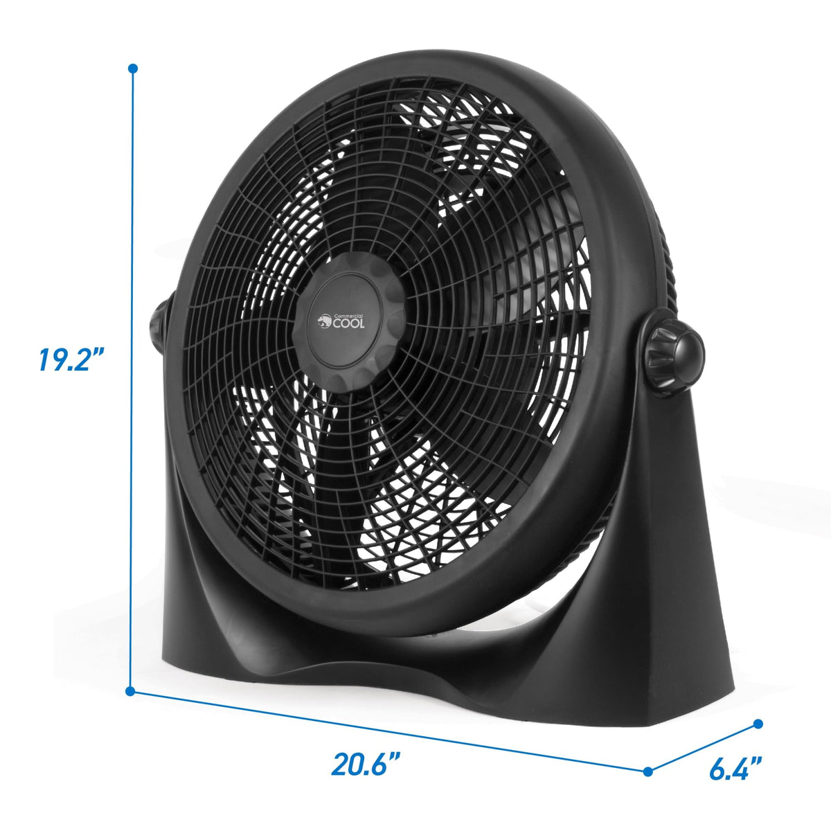 16 Inch High Velocity Floor Fan, Black H598064
