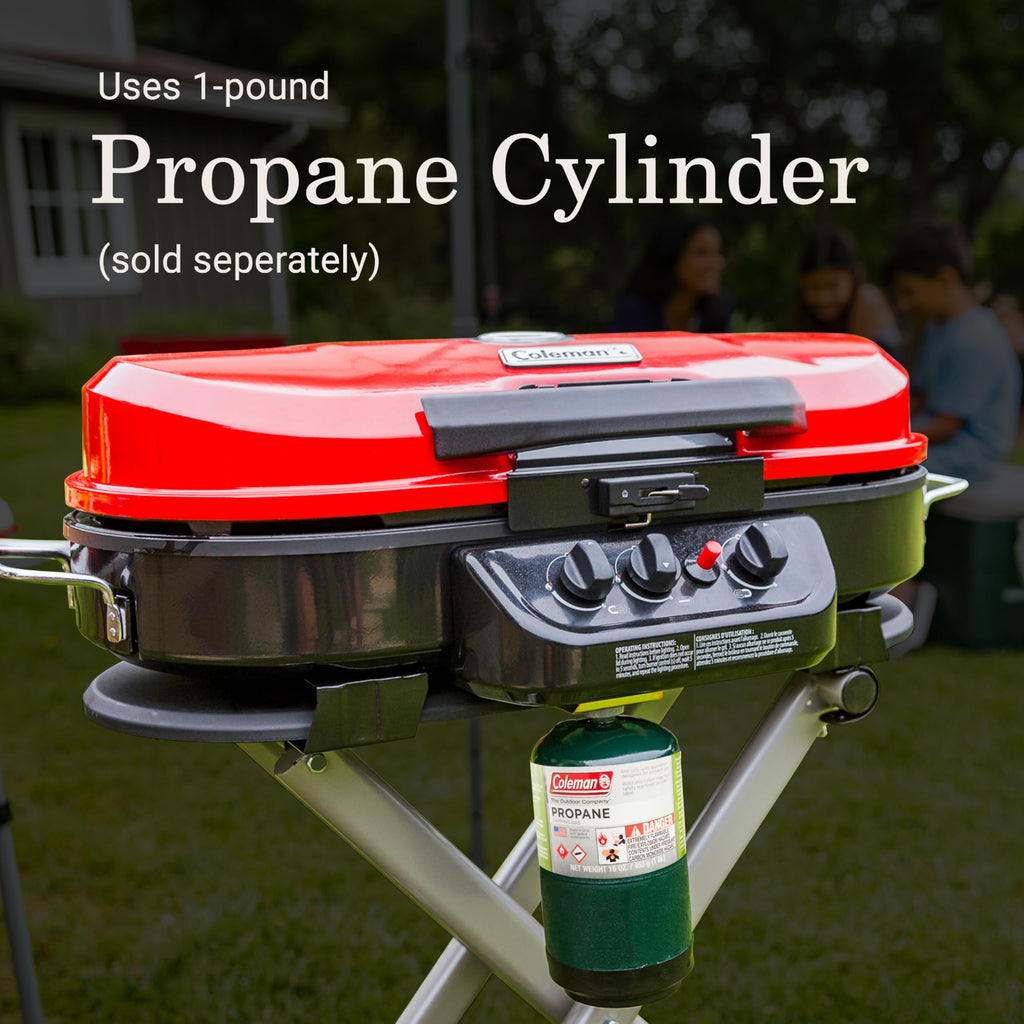 Portable Propane Grill, 3 Burners, Red Z902