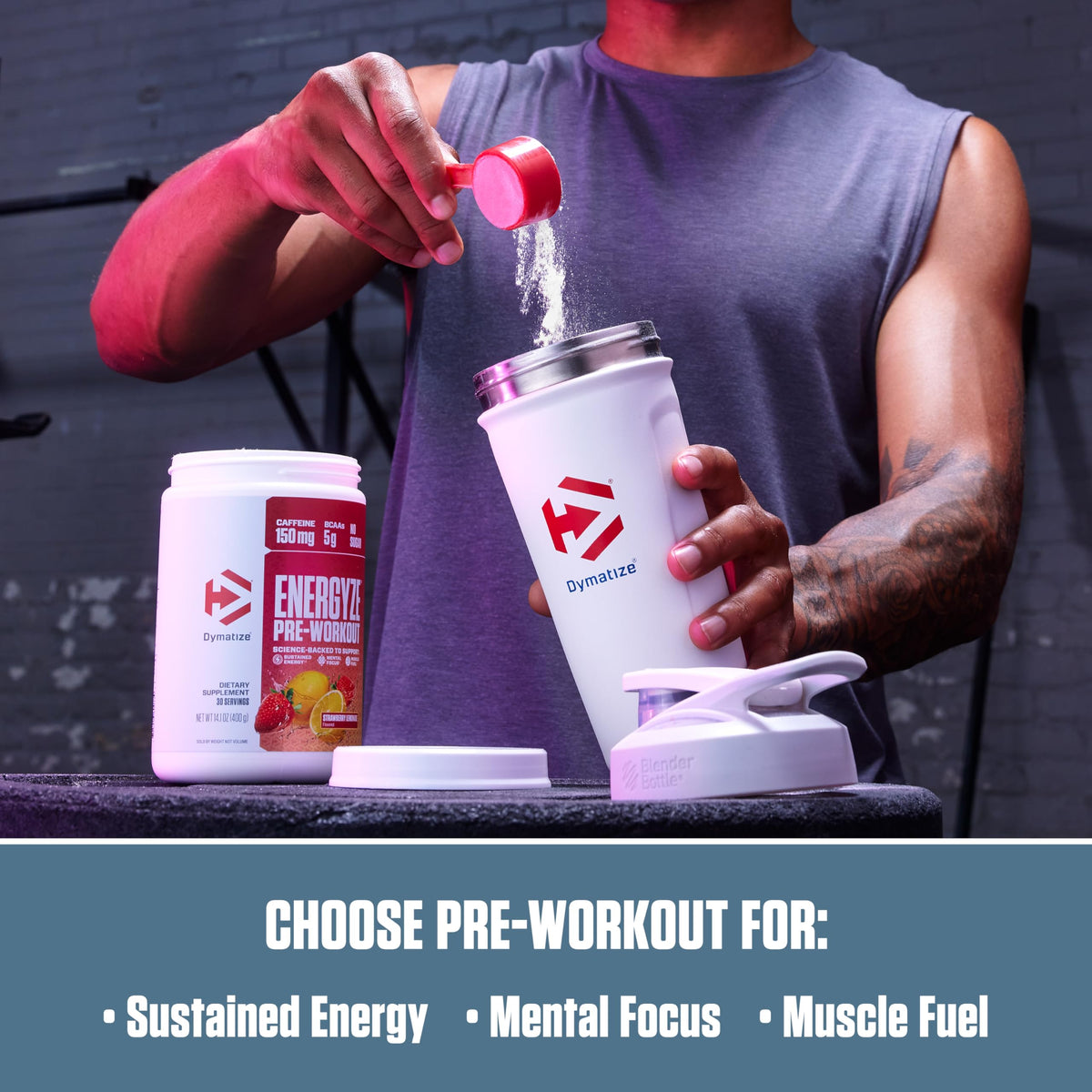 Pre Workout Powder Strawberry Lemonade 150mg Caffeine 5g BCAAs 30 Servings V88447