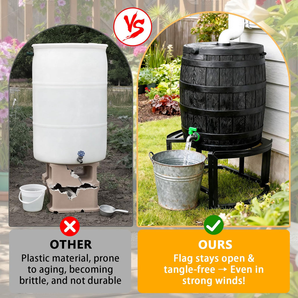Heavy-Duty Stainless Steel Rain Barrel Stand S6782