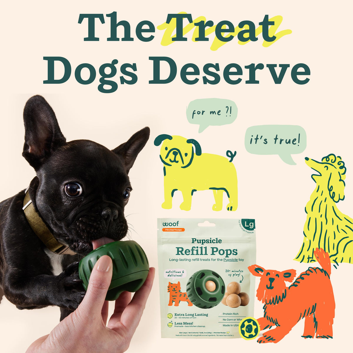 Peanut Butter & Beef Dog Treats 7 Count M51516