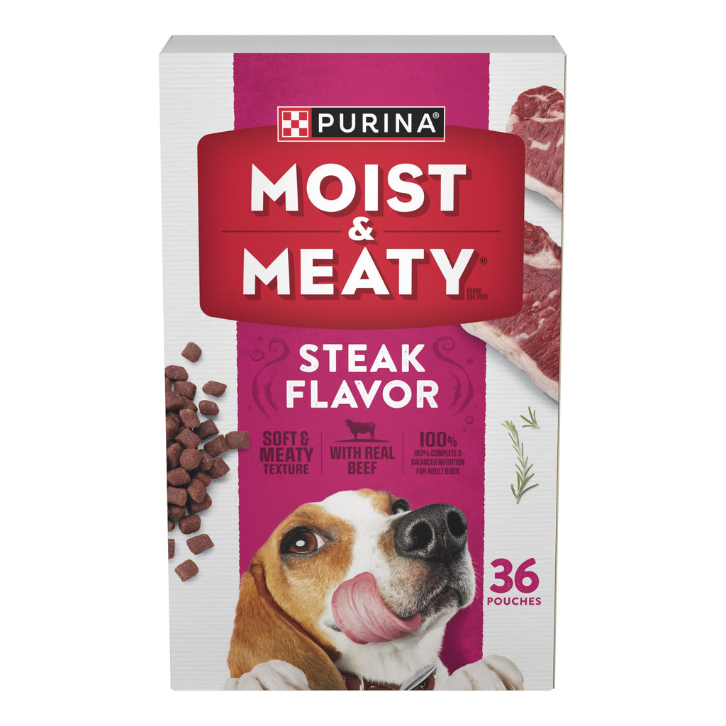 Moist & Meaty Soft Dog Food Pouches, 36 ct O170467