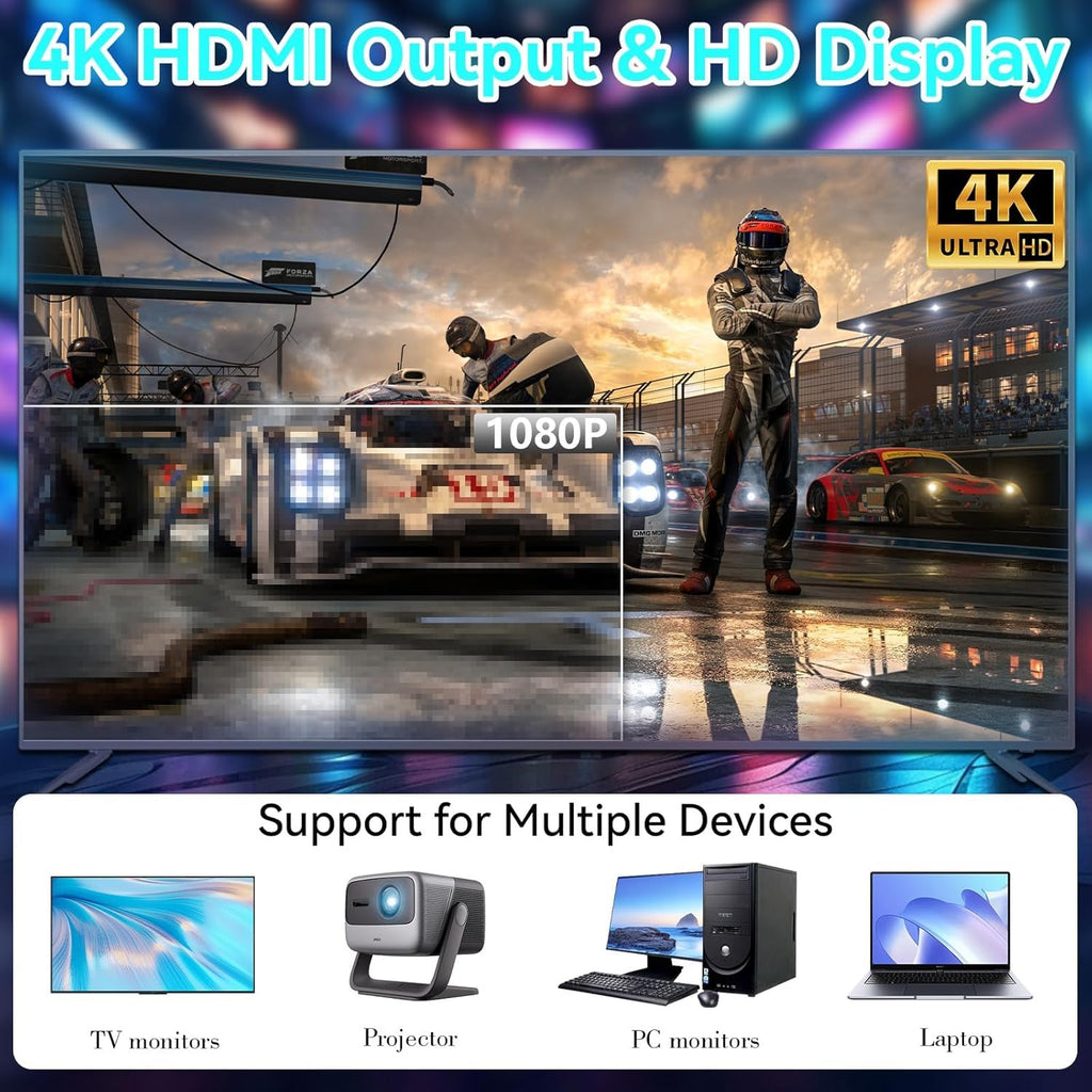 64G Wireless Game Stick 4K HDMI Game Console with 2.4G Wireless Controller F940527
