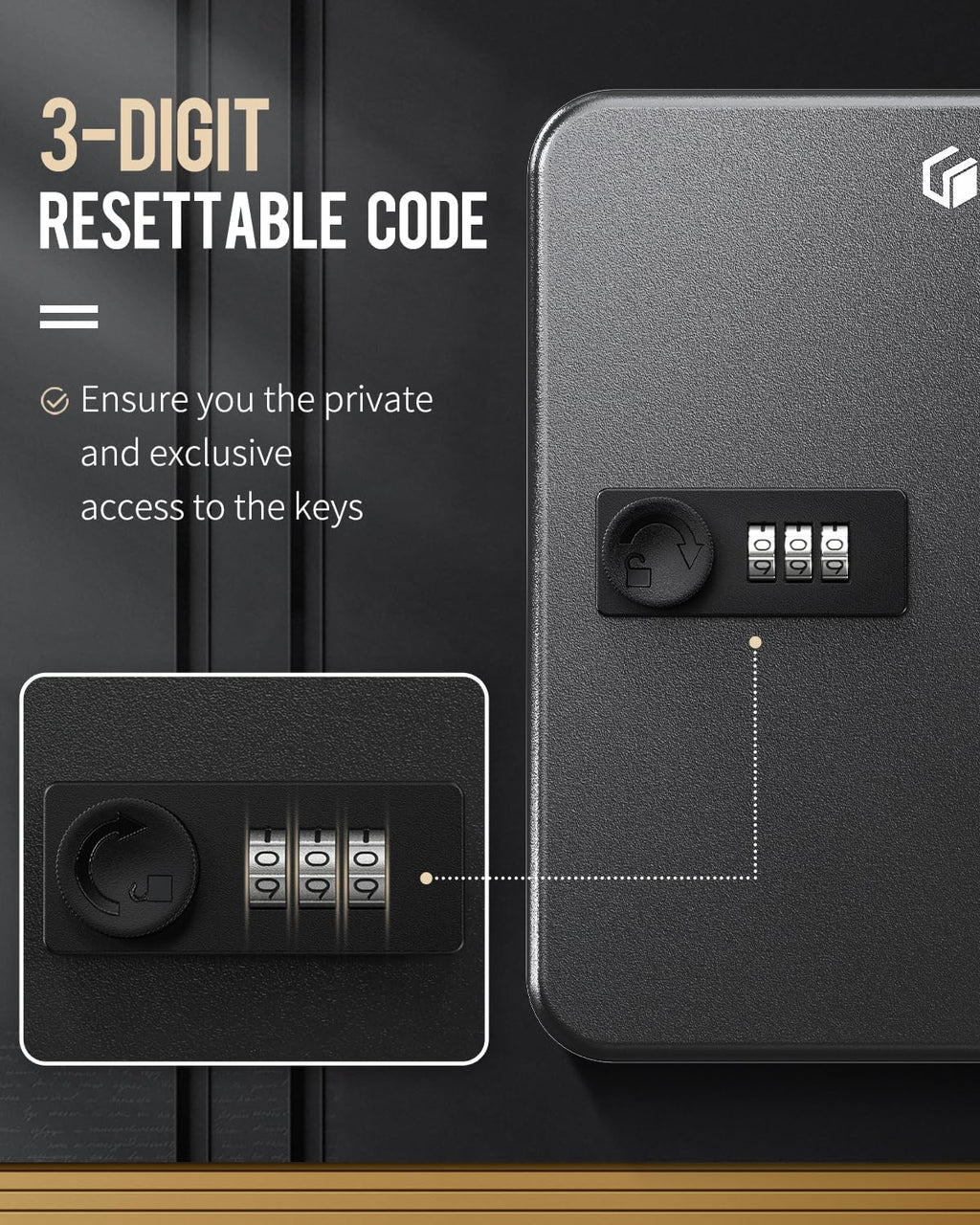 Steel Key Cabinet with Combination Lock H974114