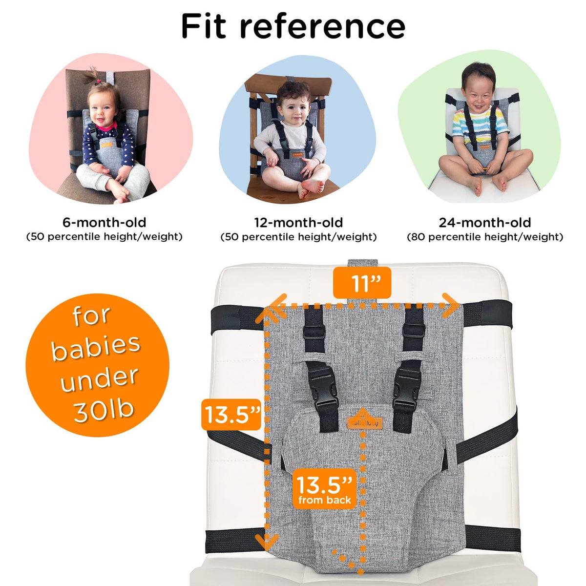 Compact Travel High Chair Portable Baby Harness Seat O7344