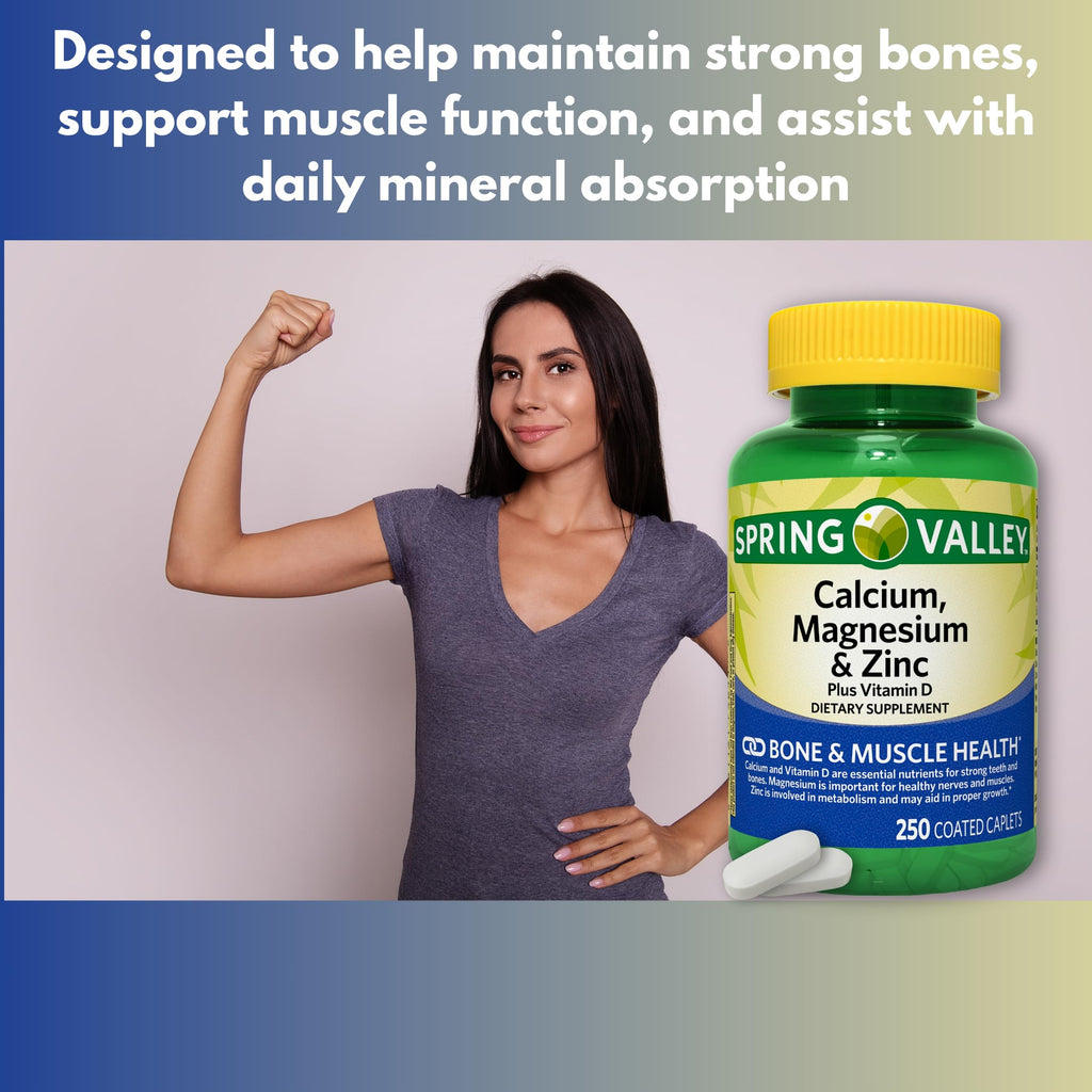 Calcium Magnesium Zinc with D3 Caplets 250ct Y35395