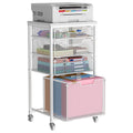 4 Drawer Rolling File Cart with Wheels, White T397