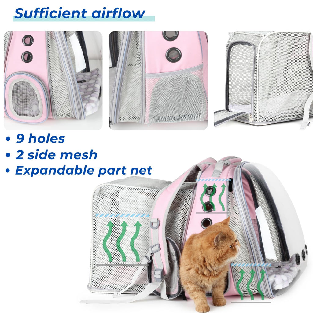 Expandable Cat Backpack with Mini Fan O431