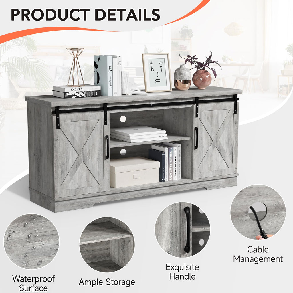 Farmhouse TV Stand for 65 Inch TV N1808