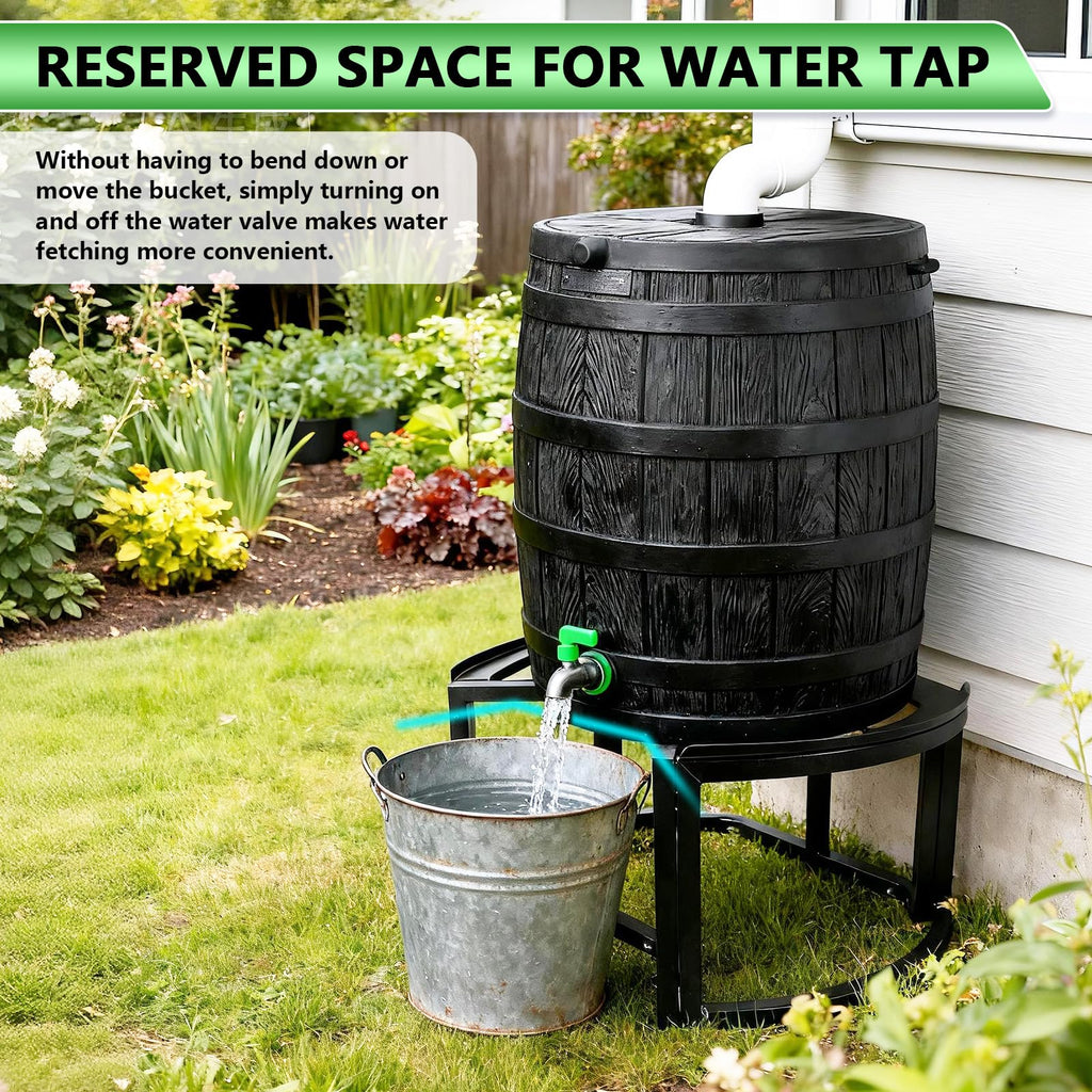 Heavy-Duty Stainless Steel Rain Barrel Stand S6782