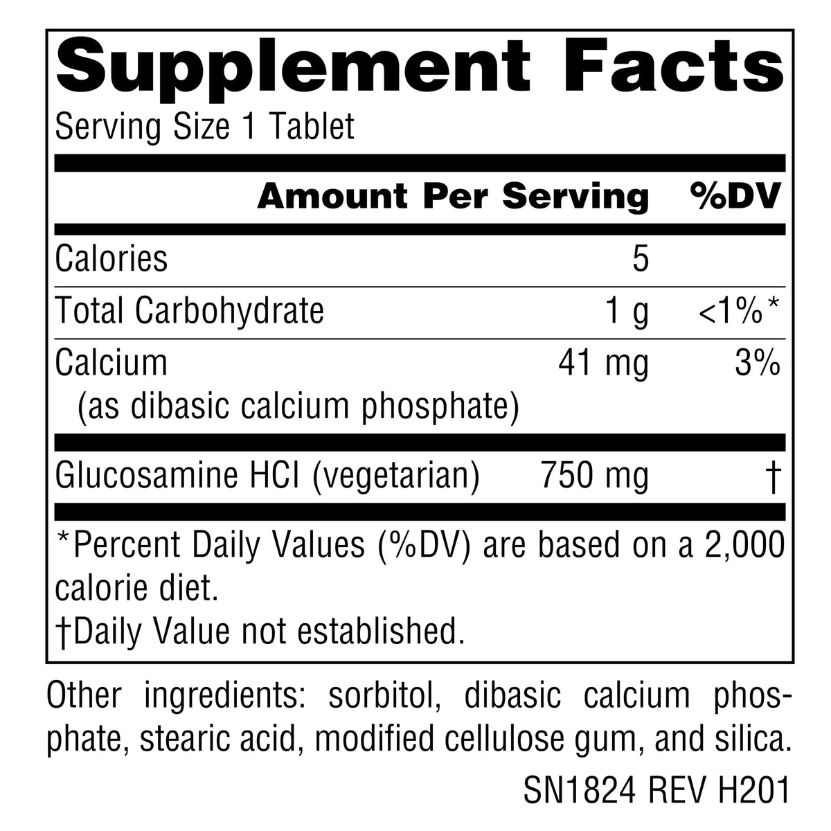 Vegetarian Glucosamine 750 mg 60 Tablets O66774