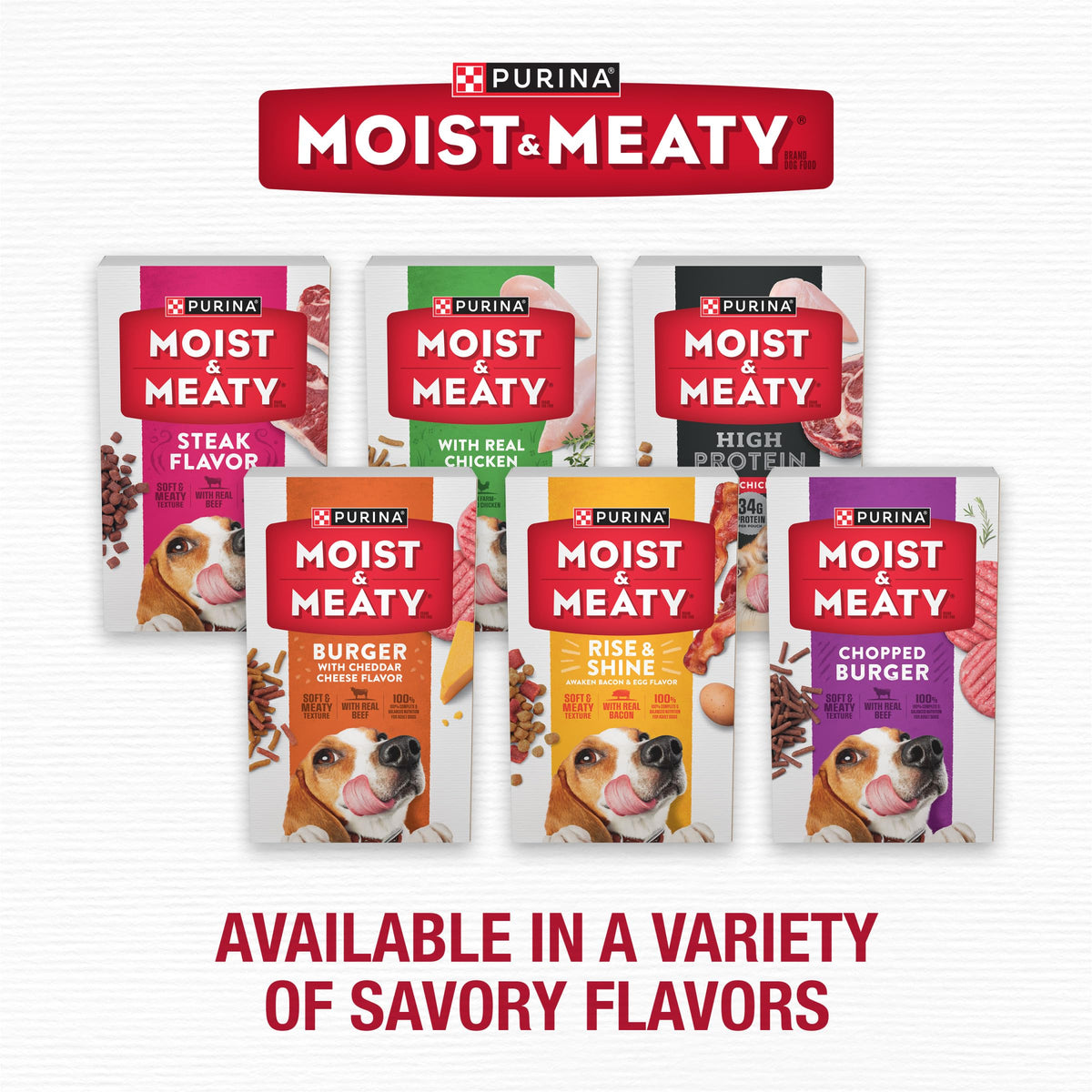 Moist & Meaty Soft Dog Food Pouches, 36 ct O170467