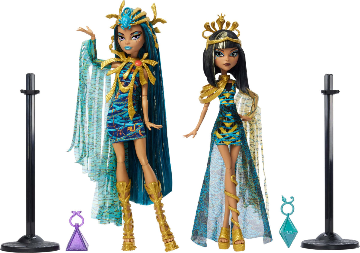 Fashion Doll Set 2-Pack with Golden Accessories & Clothes O236