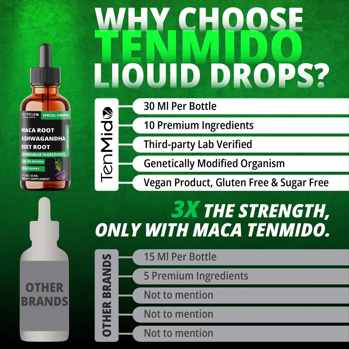 Maca Liquid Drops with Ashwagandha, Fenugreek, Beet Root, L-Arginine, Turmeric, Ginseng R167032