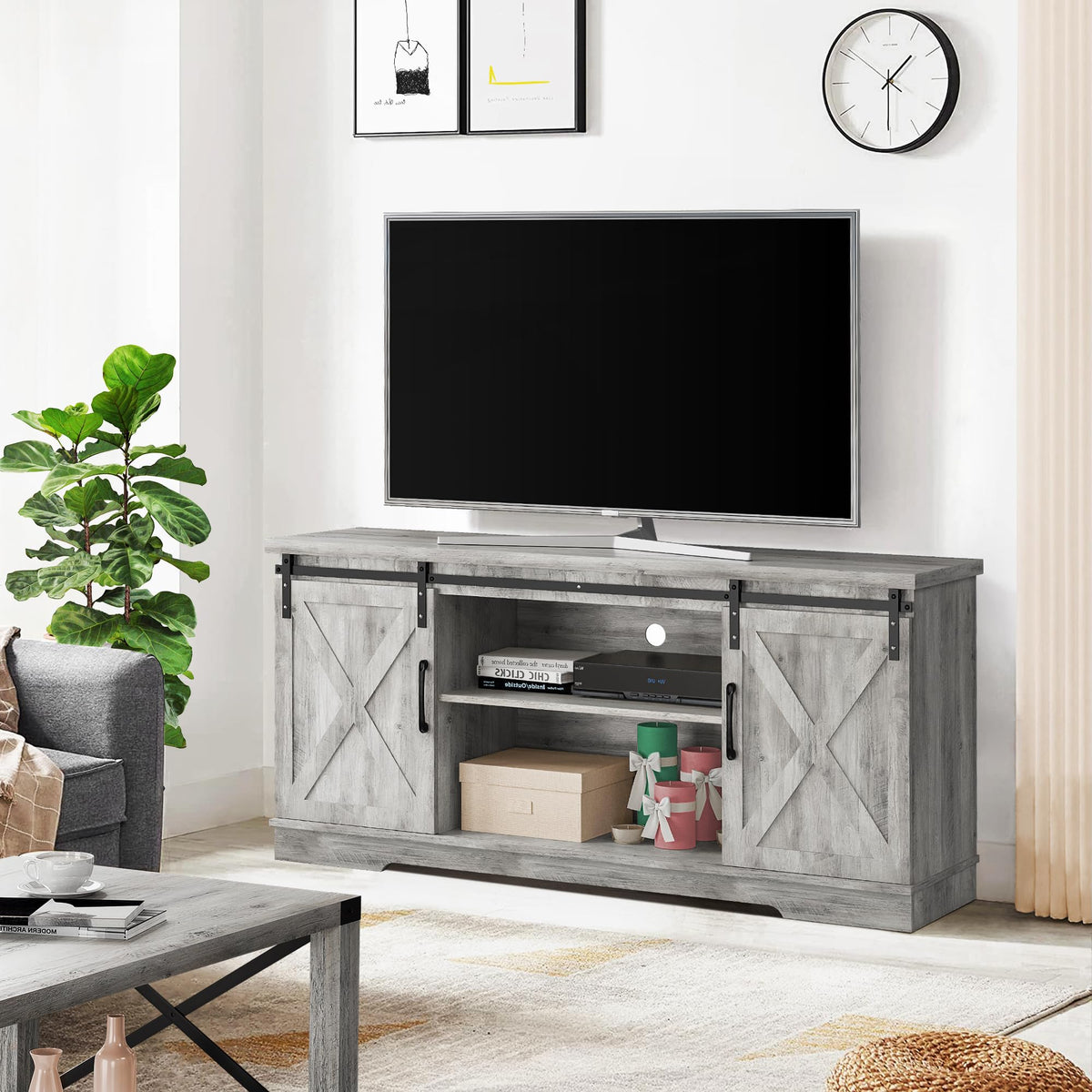 Farmhouse TV Stand for 65 Inch TV N1808