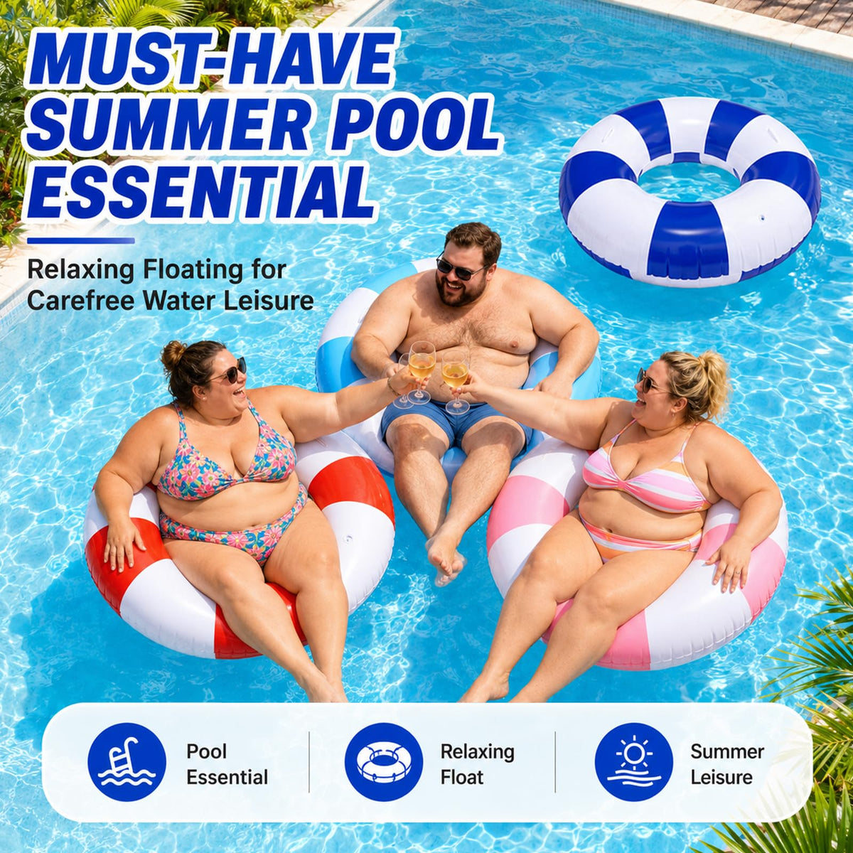 Inflatable Pool Floats 4 Pack X901737