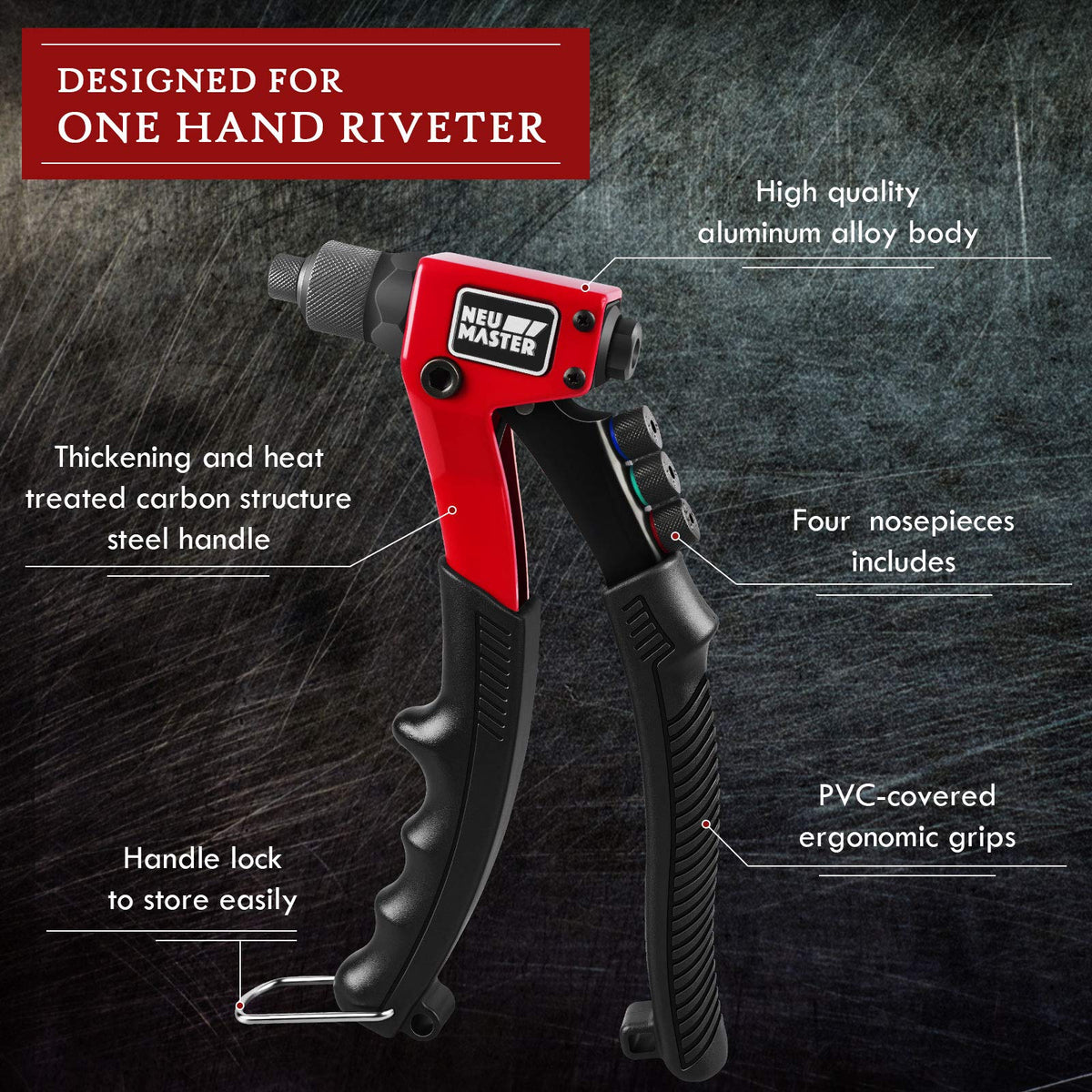 Rivet Gun Tool Kit with 200 Rivets V551