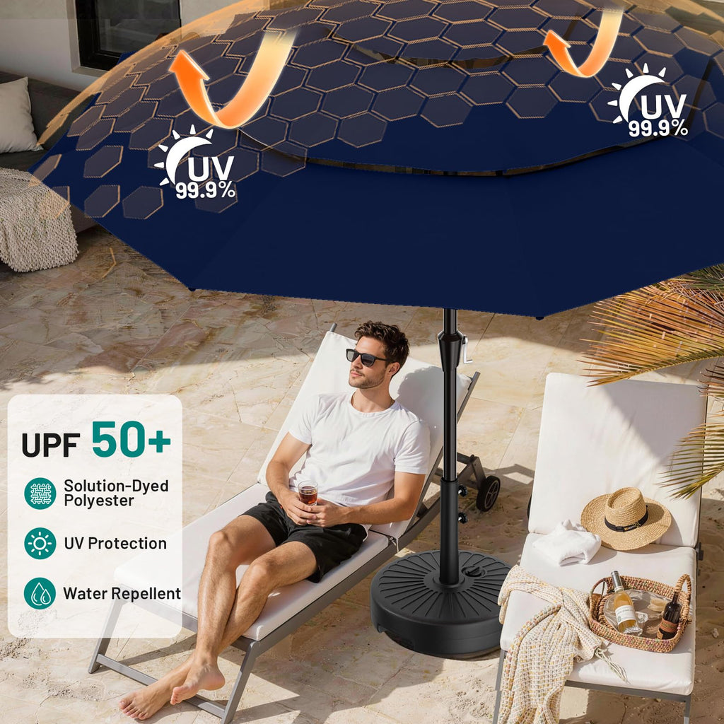 9ft 3-Tier UV Protection Windproof Patio Umbrella H761