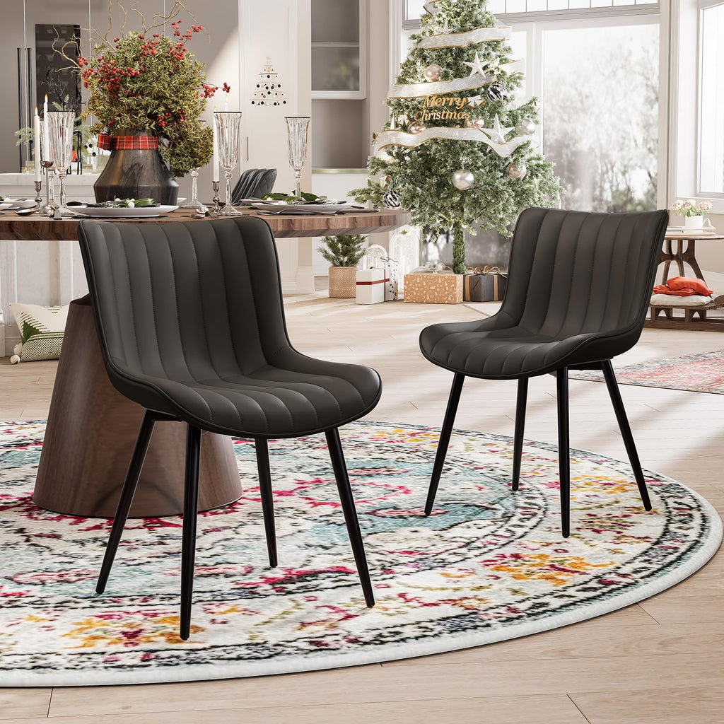 Black Dining Chairs Set of 2 K37266