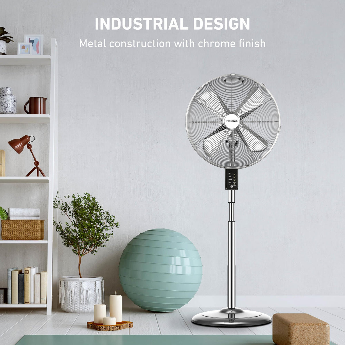 16" Digital Metal Stand Fan 3-Speed Oscillation I278820