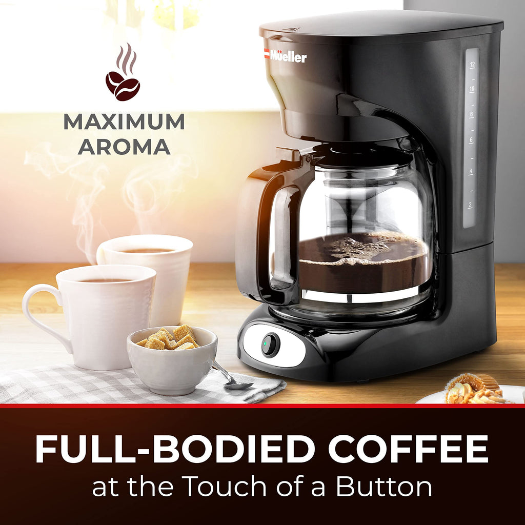12-Cup Drip Coffee Maker with Glass Carafe B527