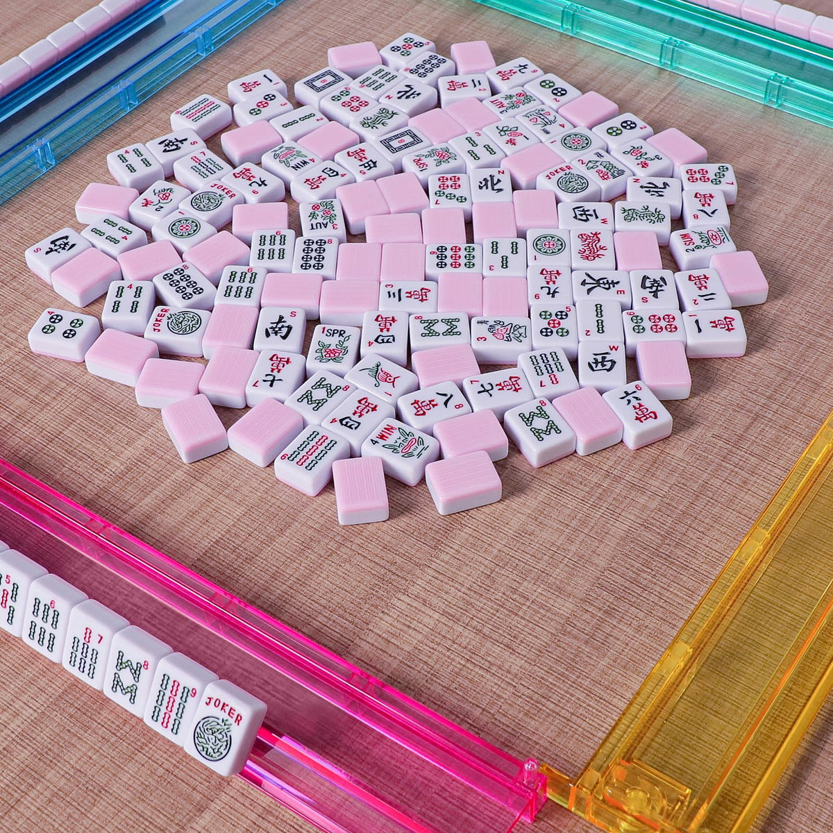 American Mahjong Game Set 166 Pink Tiles W953791