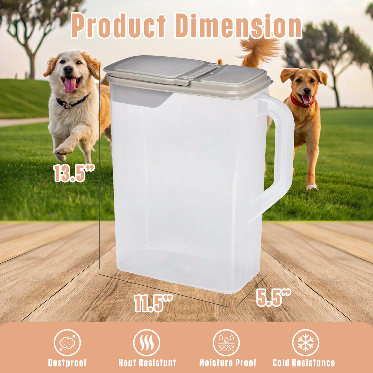 8 Quart Pet Food Storage Container with Scoop U73431