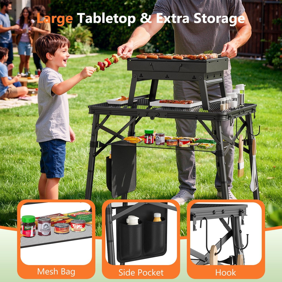 Portable Folding Grill Table R372517